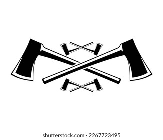 ax silhouette set logo. isolated white background side view. best for logo, badge, emblem, icon, lumberjack, carpenter. available in eps 10.