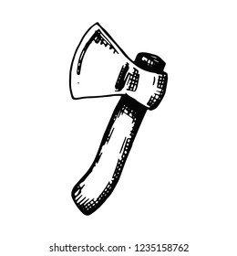 ax silhouette vector icon. isolated object