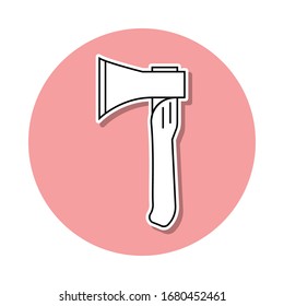 icono de pegatinas ax. Línea delgada simple, contorno vector de herramientas de reparación doméstica iconos para ui y ux, sitio web o aplicación móvil