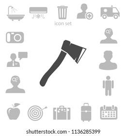 The ax stuck in a tree stump vector illustration