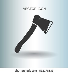 The ax stuck in a tree stump vector illustration