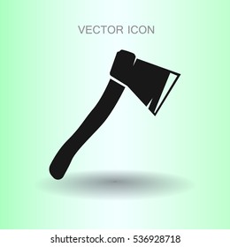 The ax stuck in a tree stump vector illustration