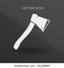 The ax stuck in a tree stump vector illustration