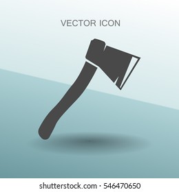 The ax stuck in a tree stump vector illustration