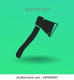 The ax stuck in a tree stump vector illustration