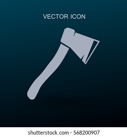 The ax stuck in a tree stump vector illustration