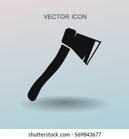 The ax stuck in a tree stump vector illustration