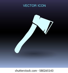 The ax stuck in a tree stump vector illustration