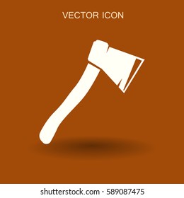 The ax stuck in a tree stump vector illustration