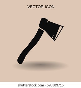 The ax stuck in a tree stump vector illustration