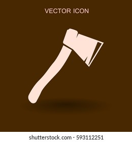 The ax stuck in a tree stump vector illustration