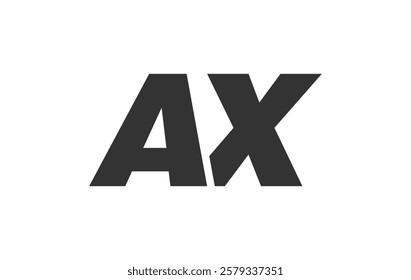 AX Techno Editable Font Logo For Corporate Branding. Bold, Futuristic Design With Unique Typographic Ideas. Minimal Custom Type And Dynamic Letter Variations For Promotion, Printing, And Book Titles