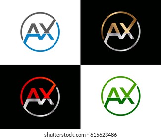 Ax Text logo design
