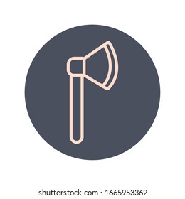 ax tool block and line icon vector illustration design