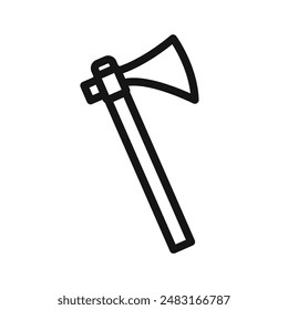ax-Werkzeugsymbol Schwarze Linienart Vektorgrafik