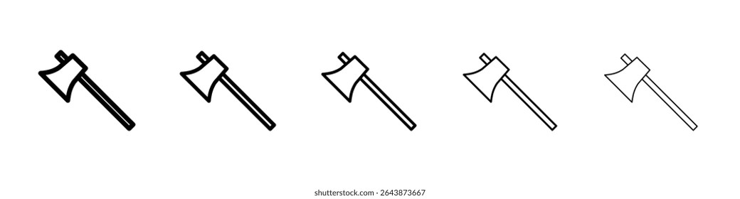 ax tool icon black and white vector sign