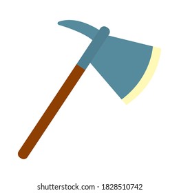 icono de la herramienta ax sobre fondo blanco, estilo plano, ilustración vectorial
