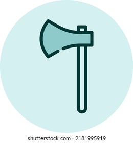 Ax tool, illustration, vector on a white background.