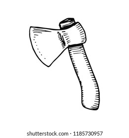 ax tool. small sketch isolated on white background.