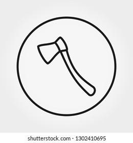 Ax. Universal icon for web and mobile application. Vector illustration on a white background. Editable Thin line.