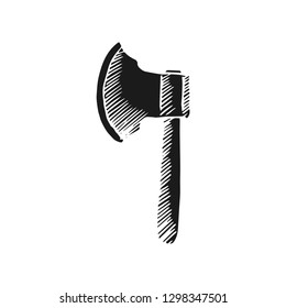 ax vector doodle sketch isolated on white background