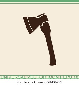 The ax vector icon. Axe symbol.