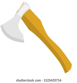 Ax vector icon. Illustration of weapon ax in a minimalist flat style.