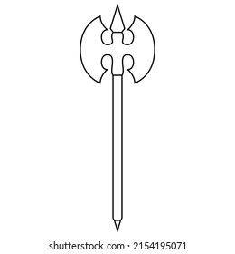 Ax Vektorsymbol. poleaxes Illustrationszeichen. Waffensymbol oder -logo.
