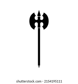 Ax Vektorsymbol. poleaxes Illustrationszeichen. Waffensymbol oder -logo.