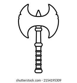 Icono de vector de x. signo de ilustración de poleaxe. símbolo de arma o logotipo.