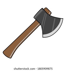 Ilustración vectorial Ax, aislada en fondo blanco, vista superior