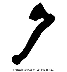 ax vector rustic in black silhouette icon