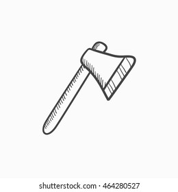 Ax vector sketch icon isolated on background. Hand drawn Ax icon. Ax sketch icon for infographic, website or app.