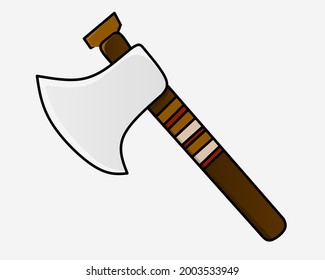 diseño de armas ax para el icono y logotipo de armamento tradicional
