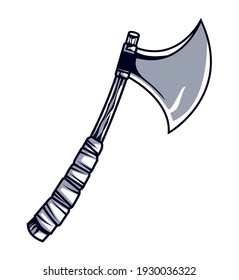 Axt-Waffe, gezeichnete Stilsymbol