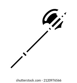 vectores de icono de glifo de arma ax. signo de arma ax. símbolo de contorno aislado ilustración negra