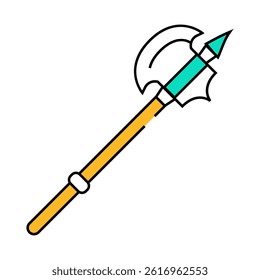 ax weapon line icon vector. ax weapon sign. isolated symbol illustration