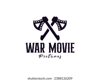 El arma del hacha es el logo de la película de agresión de guerra
