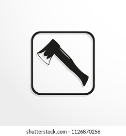 Ax of the woodcutter. Vector icon.