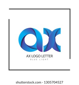ax a x circle lowercase design of alphabet letter combination with infinity suitable as a logo for a company or business - Vector