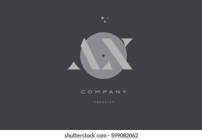 ax a x  grey modern stylish alphabet dot dots eps company letter logo design vector icon template 