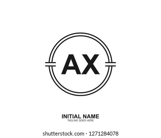 AX A X Initial logo letter with minimalist concept vector