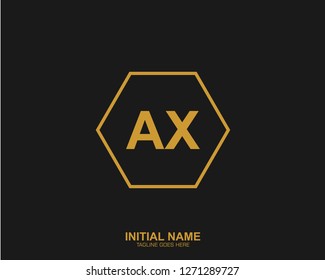 AX A X Initial logo letter with minimalist concept vector