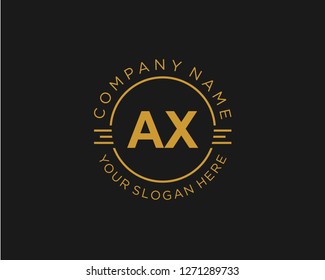 AX A X Initial logo letter with minimalist concept vector