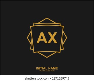AX A X Initial logo letter with minimalist concept vector