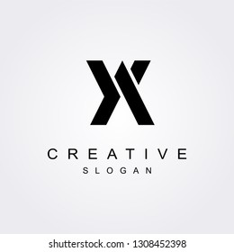 AX A X letter logo with bold shapes and luxury icon. Initial logo concept vector.