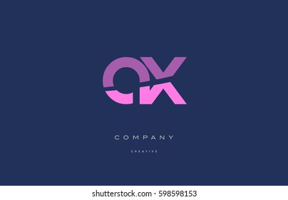 ax a x  pink blue pastel modern abstract alphabet company logo design vector icon template 
