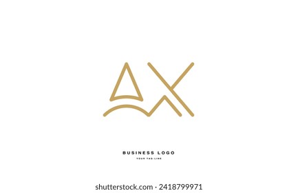 AX, XA, A, X, diseño de logotipos abstractos