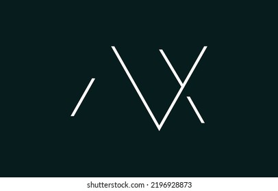AX or XA Abstract initial monogram letter alphabet logo