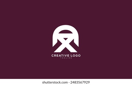 AX XA Abstract initial monogram letter alphabet logo design